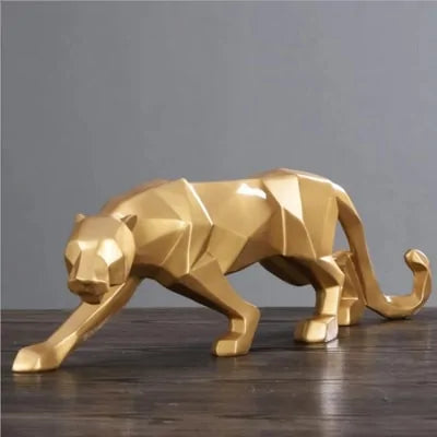 Abstract Resin Leopard Statue: Modern Home Decoration Gift