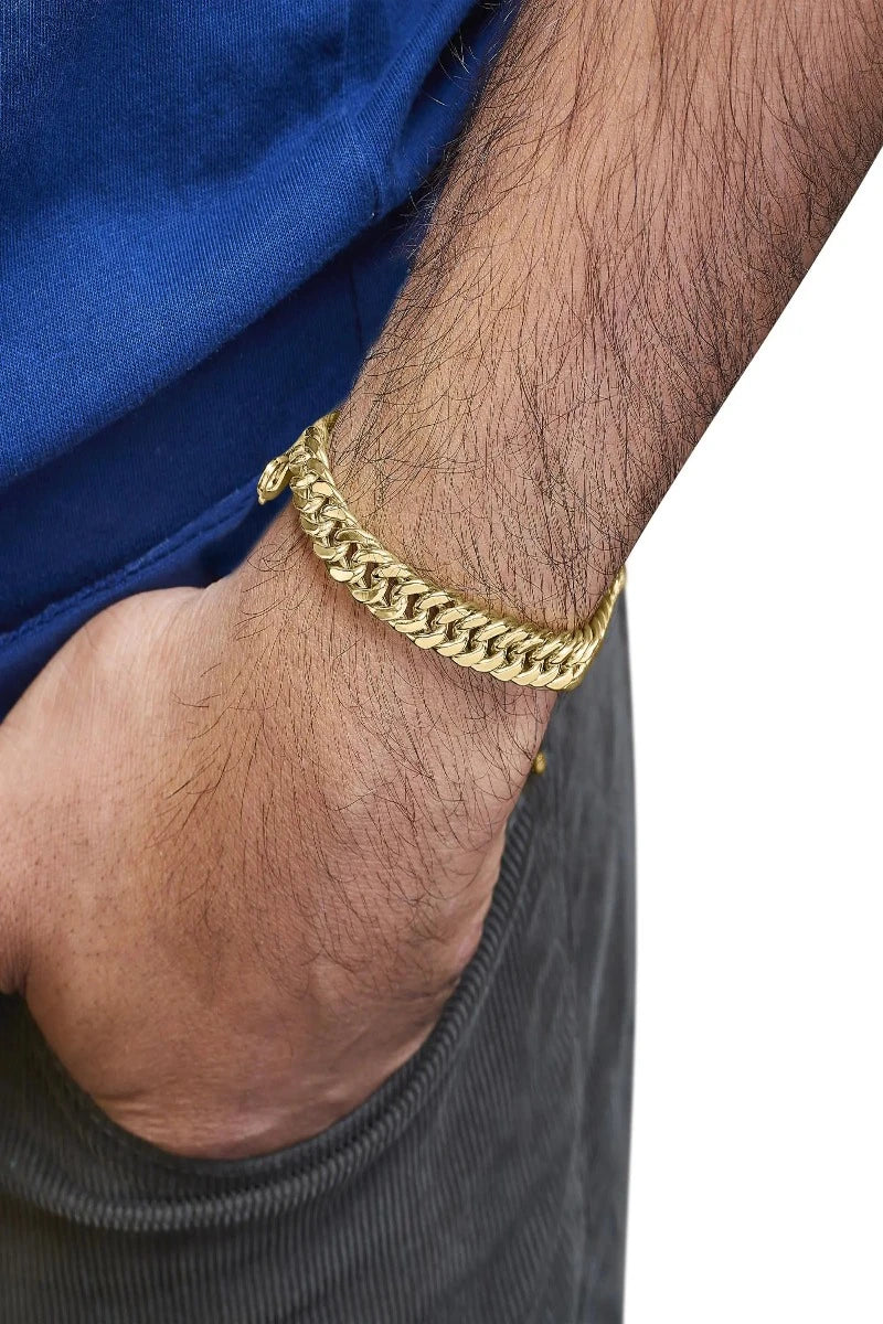 10K Yellow Gold Cuban Link Bracelet - 8.5 Inches