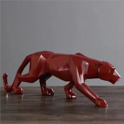 Abstract Resin Leopard Statue: Modern Home Decoration Gift