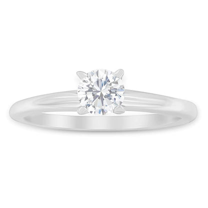 GIA Certified 14K Gold 1/2 Cttw Diamond Solitaire Engagement Ring (H Color, SI1 Clarity)