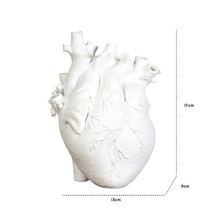 Heart-Shaped European Resin Vase